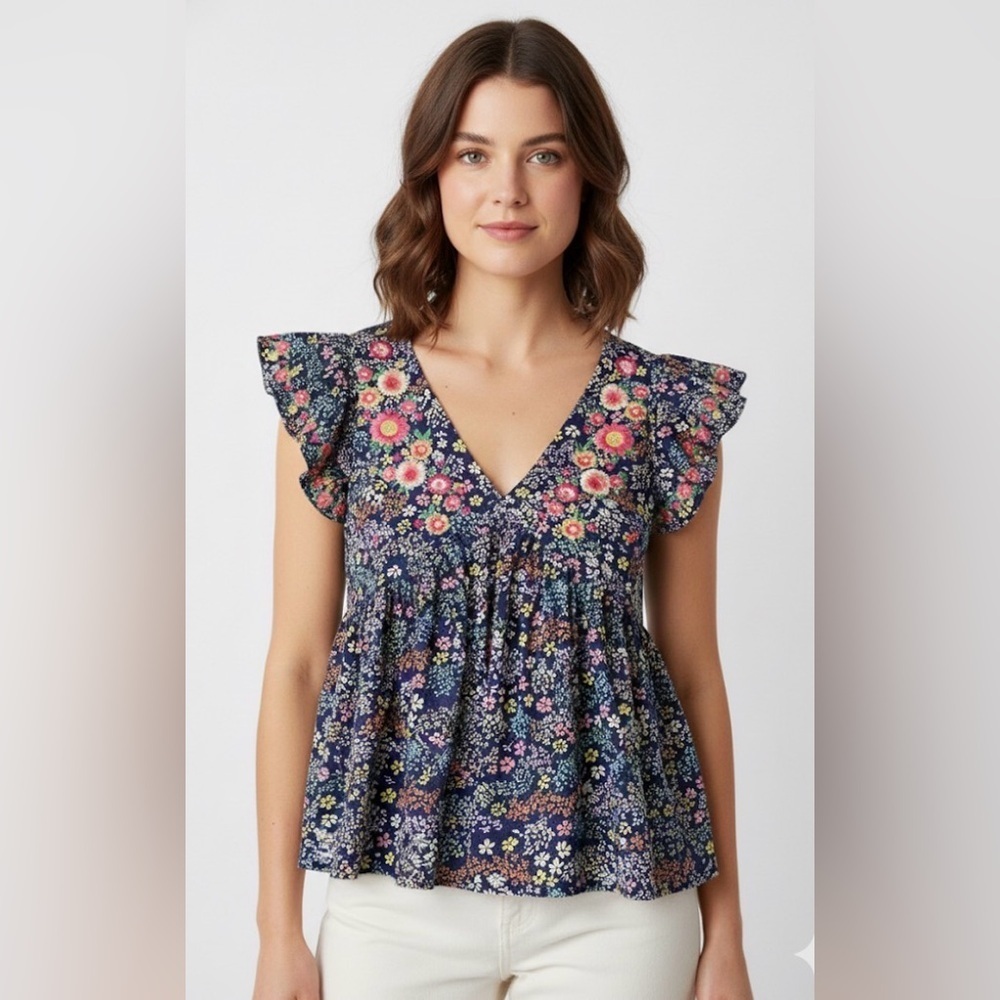 Savanna Jane Women’s Floral Blouse Size S